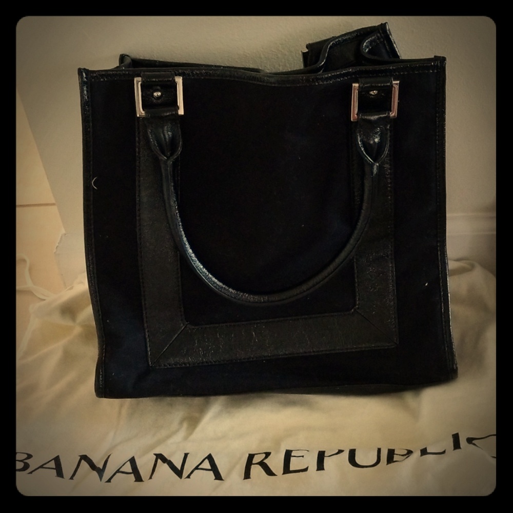 Banana Republic black tote bag